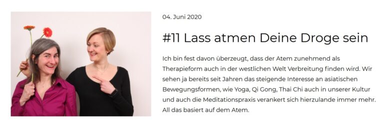 Podcast Folge 11 Isabel und Meike Atem