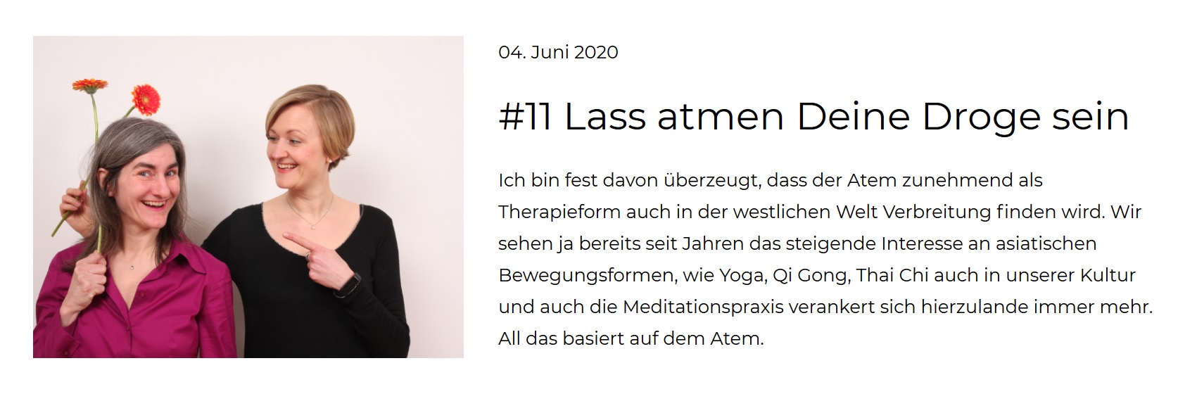 Podcast Folge 11 Isabel und Meike Atem